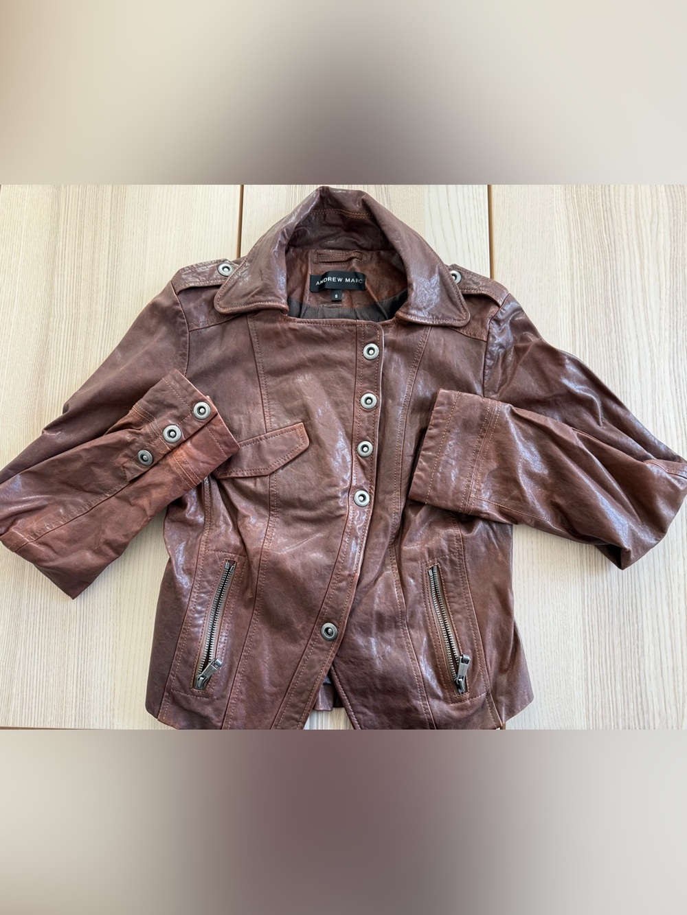 Andrew Marc Women’s Brown Leather Jacket